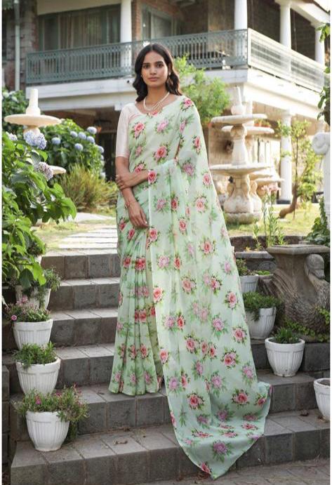 MG 354 Georgette Digital Print Saree Wholesale Clothing Suppliers in India